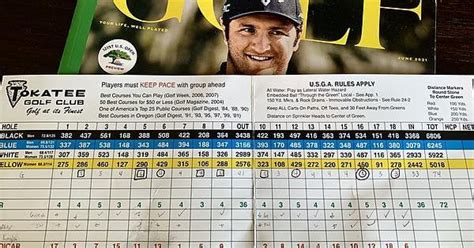 tokatee golf course scorecard